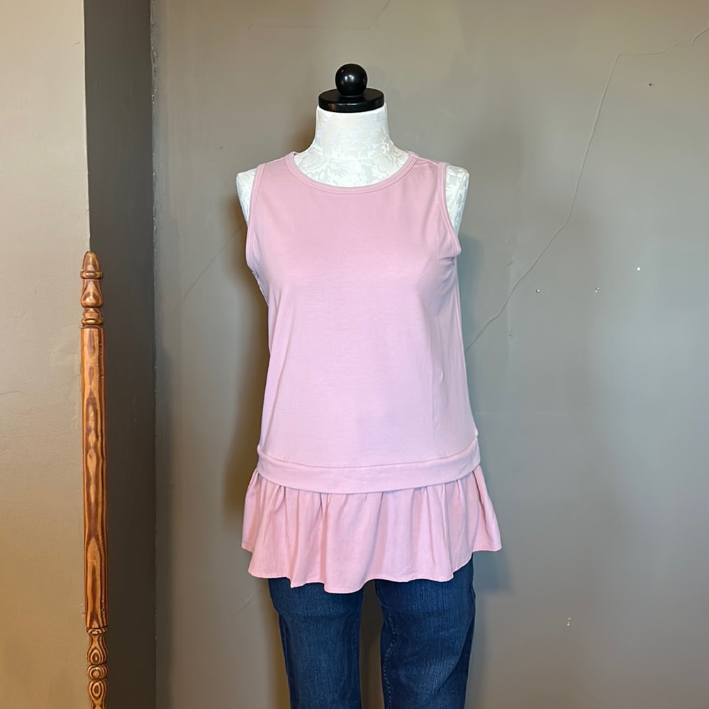 Rose Ruffle Bottom Tank - Picture 3 of 9